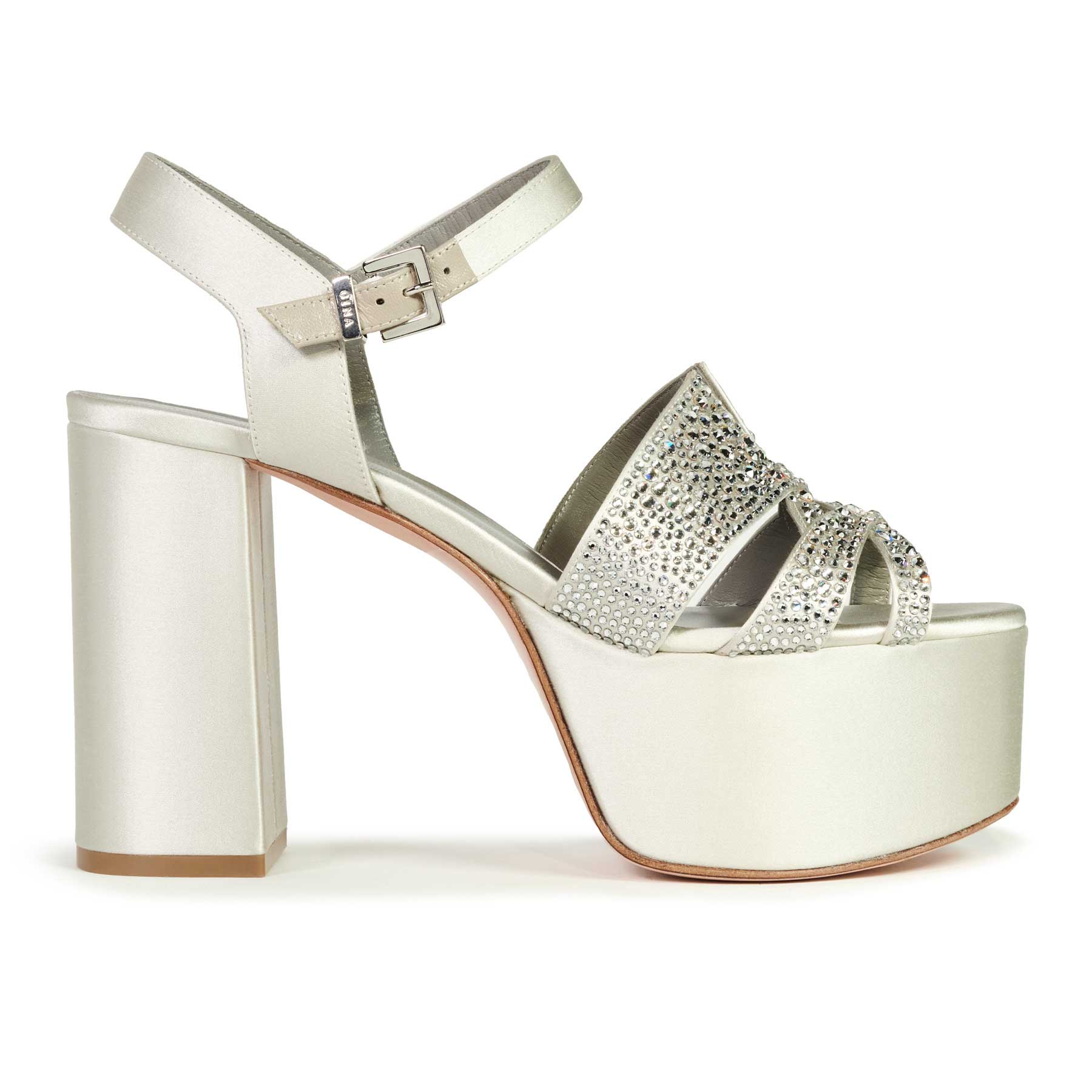 Grey satin cheap sandals