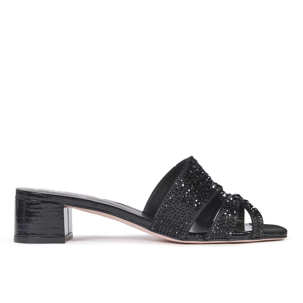 OLYMPIA in Black Baby Croco - GINA